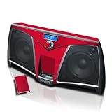 Solid State Red Design Decorative Skin Decal Sticker Kit for KICKER iKick iK500 MP3 Docking Station + Remote Control Skin + iPod class skin + iPod touch skin