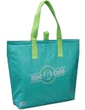 Insulated Tote Bag, 15"x12"+3" Flat Bottom, Aqua