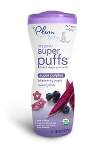 Plum Organics Super Puffs Purples, Blueberry & Purple Sweet Potato, 1.5-Ounce Containers (Pack of 8)