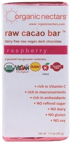 Organic Nectars Raw Cacao Bar Raspberry -- 1.4 oz