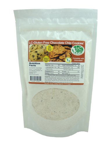 Low Carb Gluten Free Chocolate Chip Cookie Mix - LC Foods - All Natural - Paleo - No Sugar - Diabetic Friendly - 15 oz