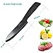 Jeslon Kitchen Knives Set, 5 Peice Ceramic Knives Black Blade 3inch Paring Knife, 4inch Fruit Knife, 5inch Utility Knife, 6inch Chef Knife and One Peeler