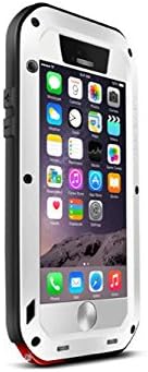 VISIONWIDE® For Apple Iphone 6 4.7" Inch Aluminum Hard Metal Corning Gorilla Glass Shockproof Dustproof Water Resistant Snowproof Protective Case (Straight White)