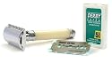 Edwin Jagger Imitation Ivory Double Edge Safety Razor With Pack Of 5  Blades De87bl