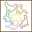 Crazy Bands Dino Glow in the Dark Rubber Bandz Band Wristband (24)