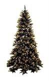 6.5′ Pre-Lit Full Black & Gold Artificial Christmas Tree – Clear Lights