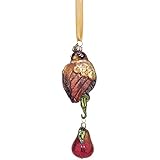 Reed & Barton Partidge & Pear Blown Glass, Christmas Ornament