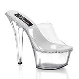 6 1/4 inch Spike Heel Shoe Clear-Ice Grey/Clear