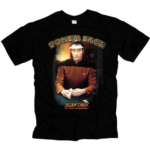Star Trek - TNG Data Poker Face Mens T-Shirt