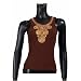 Rina Shah gold discs and paillettes mixed tank top