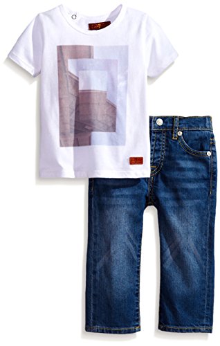 7 for all mankind Baby Boys' T Shirt and Short Set