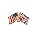 USA Flag and UK Flag Lapel Pin