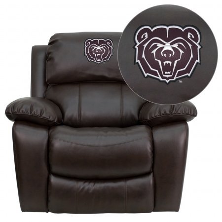 Flash Furniture MEN-DA3439-91-BRN-40009-EMB-GG Missouri State University Bears Embroidered Brown Leather Rocker Recliner