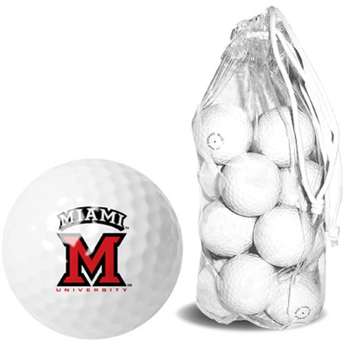 Miami Ohio Redhawks Ncaa 15 Golf Ball Clear Pack