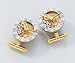 18K Yellow Gold and Platinum Cuff Links