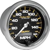 Carbon Fiber Electric In-Dash Speedometer 3 3 8 in. 160 MPH Resetable Trip Odometer... by Auto Meter