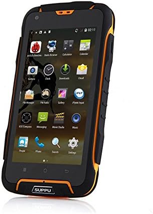 LandRum® F6 MTK6582 Quad core 4.5"IPS Screen Android 4.4 IP68 Rugged Waterproof Mobile Phone 1GB RAM+8GB ROM 2500mAh 3G GPS Smart Phone (Black with Orange)