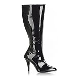 Pleaser Boots Women's VANITY-2010 4" Classic Plain Knee Boot Side Zip Available in 4 Colors