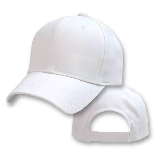 Plain White Adjustable Hat
