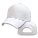 Blank / Plain Adjustable Velcro Baseball Cap / Hat - White
