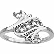 14K White Gold Mother's Ring - 5 Gemstone -- YOU CHOOSE THE COLORS!