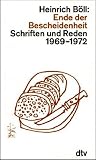 Ende der Bescheidenheit