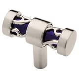 Liberty Hardware P16311C-281-C 0 0.59 Inch T-Knob - Satin Nickel & Blue