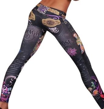 Amour- Women Vertical Stripes Striped Ankle Length Footless Legging (FG9051BK)