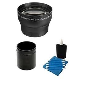 SAVEONs 52mm 2.2x High Definition Telephoto Lens + Adapter Tube + Camera cleaning Kit for Kodak EasyShare Z650