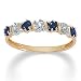  : BLUE SAPPHIRE DIAMOND ACCENTS 10K GOLD RING