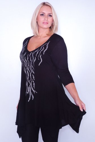 Black Asymmetric Top - Size 18