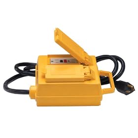 Coleman Cable 02816 12 3 6-Foot 15 Amp 120-Volt Quad Box Ground Fault Circuit Interrupter by Coleman Cable
