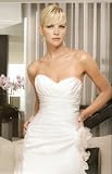 Simple Ivory Satin Wedding Gowns