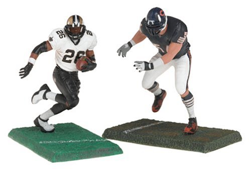 DEUCE MCALLISTER / NEW ORLEANS SAINTS & BRIAN URLACHER / CHICAGO BEARS * 3 INCH * McFarlane's NFL Sports Picks Series 1 Mini Figure 2-Pack