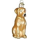 Old World Christmas Yellow Labrador Glass Blown Ornament