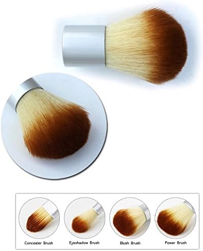 eHooray®Handle Makeup Brush Set Powder Foundation Blusher Cosmetics Brushes Kit With Bag (4 Pcs Bamboo)