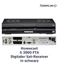 S 3000 FTA Homecast Digitalreceiver DVB-S Free To Air schwarz