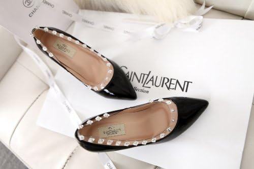 G-small HOT Selling Women Lady Girls fashion diamond-studded Heels Sandals Pump Shoes (38, black)