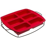 KitchenAidSilicone6-in-1LoafPanwithSled,Red