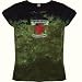 BON JOVI 'Bad Medicine' Womens / Juniors navy / olive tie dye tee