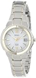 Seiko Womens SUT022 Two Tone Stainless Steel Analog with Silver Dial Watch