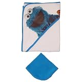 Sesame Street Cookie Hooded Towel and Washcloth