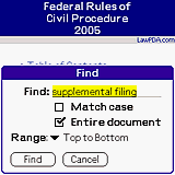 : Federal Rules of Civil Proced 2005 downloadable Software