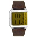Diesel Men's Digital Stainless Steel and Brown Leather Watch #DZ7093
