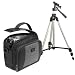 USA Gear Photo & Video Professional Series KIT - High Quality Light Weight Tripod & Camcorder or Digital SLR Camera Bag