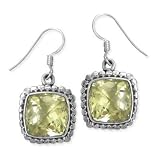 .925 Silver & Lemon Quartz Earrings