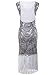 Vijiv Long Prom 1920s Vintage Fringe Sequin Art Nouveau Deco Flapper Dress