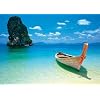 Phuket Thailand (Boat on Beach) Art Poster Print - 24x36 Poster Print, 36x24 Collections Poster Print, 36x24