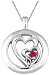Kirchner Sterling Silver Love Endures Ruby Pendant with Chain
