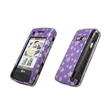 Purple Stars Design Snap-On Cover Hard Case Cell Phone Protector for LG enV ....